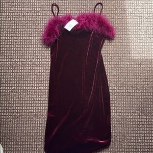 Velour mini dress
